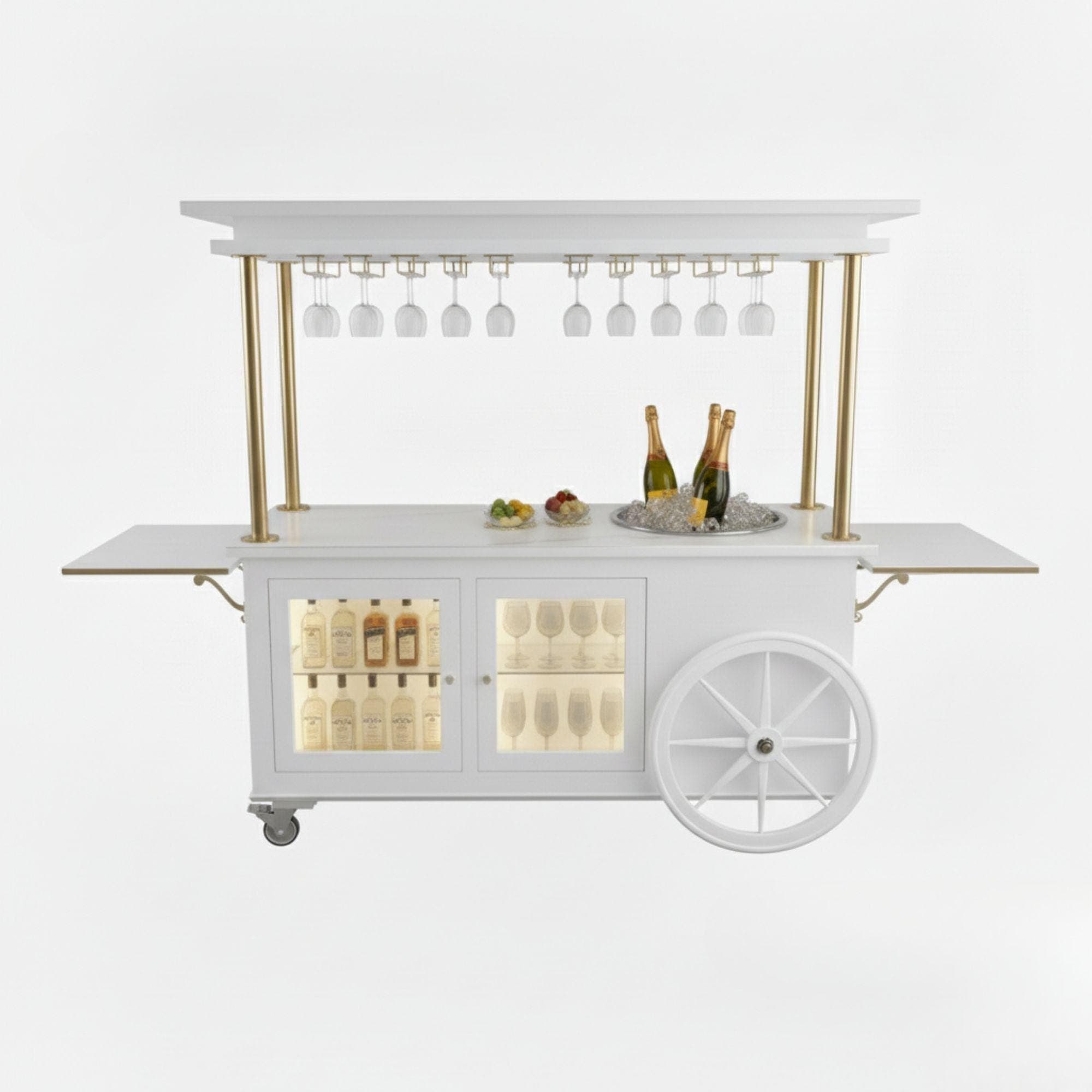 Champagne Cart DIY Plans | Mobile Bar with Storage Cabinets & Sink | Wedding Event Cart | Wooden Prosecco Bar Blueprint | Digital PDF - view 7