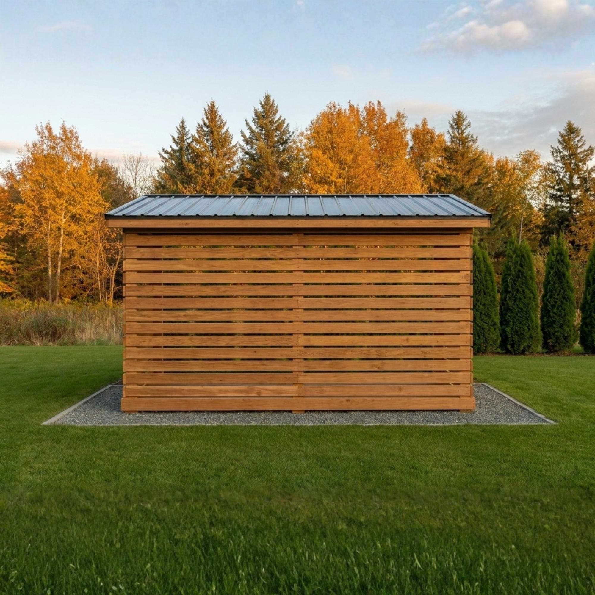 4x10 Firewood Shed DIY Plans PDF | Wood Storage Rack Blueprint | Large Dry Wood Shelter - view 5