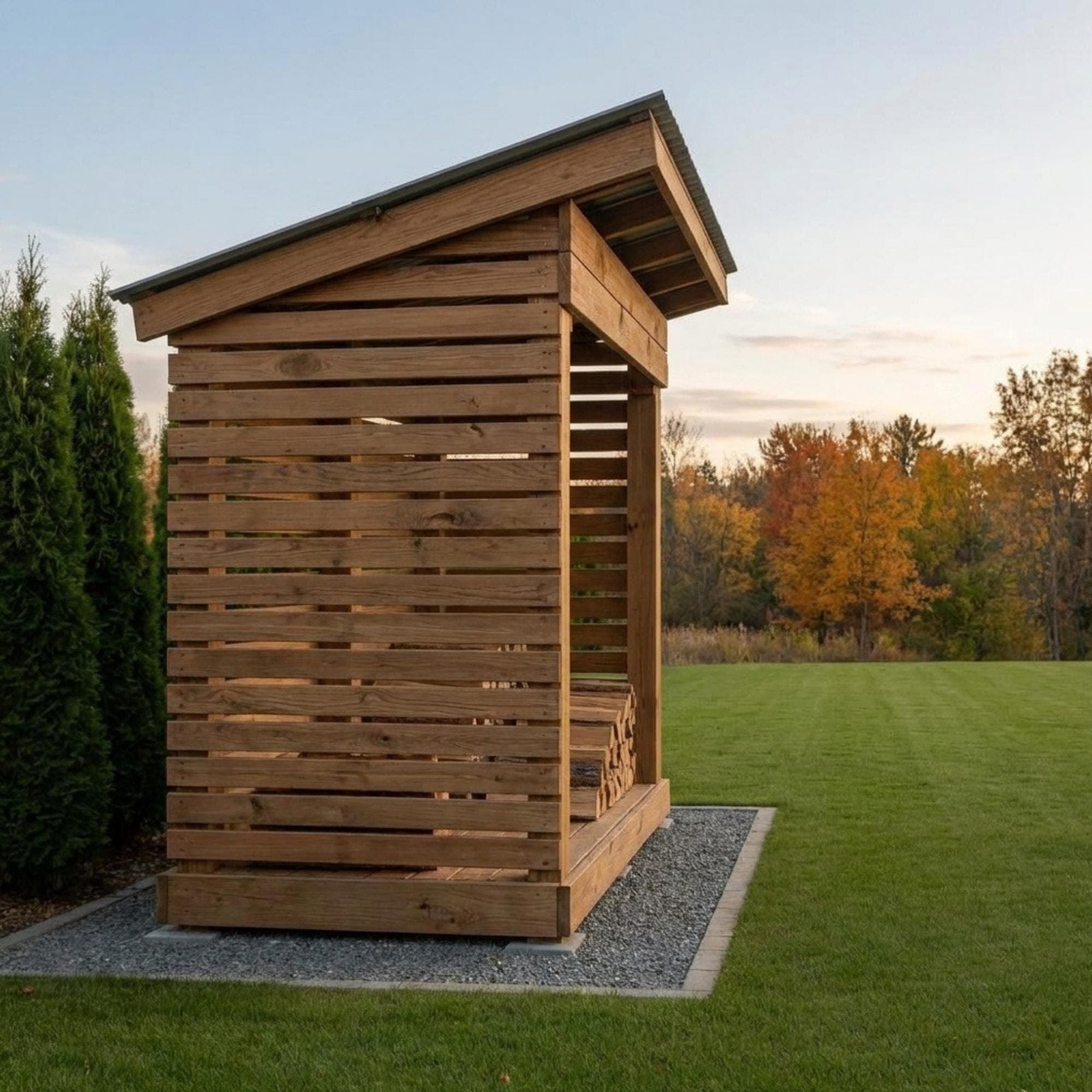 3x6 Firewood Shed DIY Plans PDF | Small Wood Storage Rack Blueprint | Dry Wood Shelter - view 6