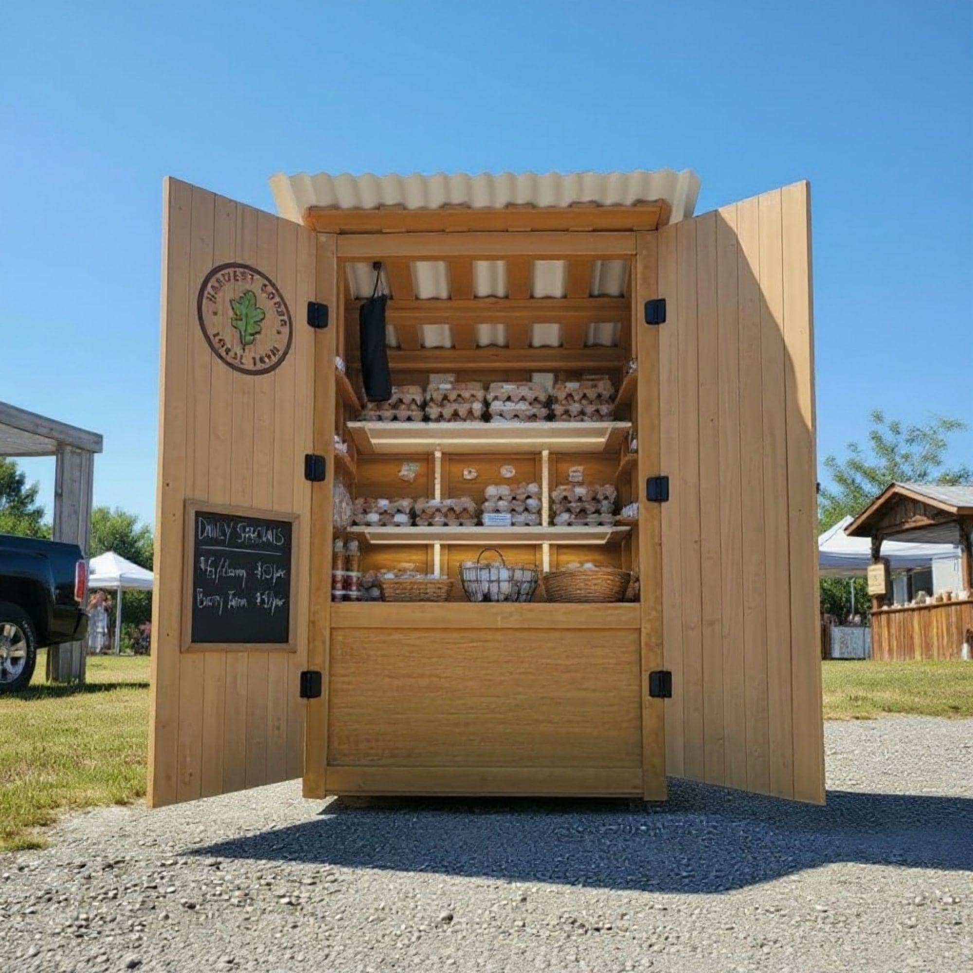 Egg Stand Plans | Roadside Egg Selling Stand Plans | Farmstand Plans | Roadside Plant, Flower, Fruit Stand | Portable Egg, Vegetable Cart - view 4