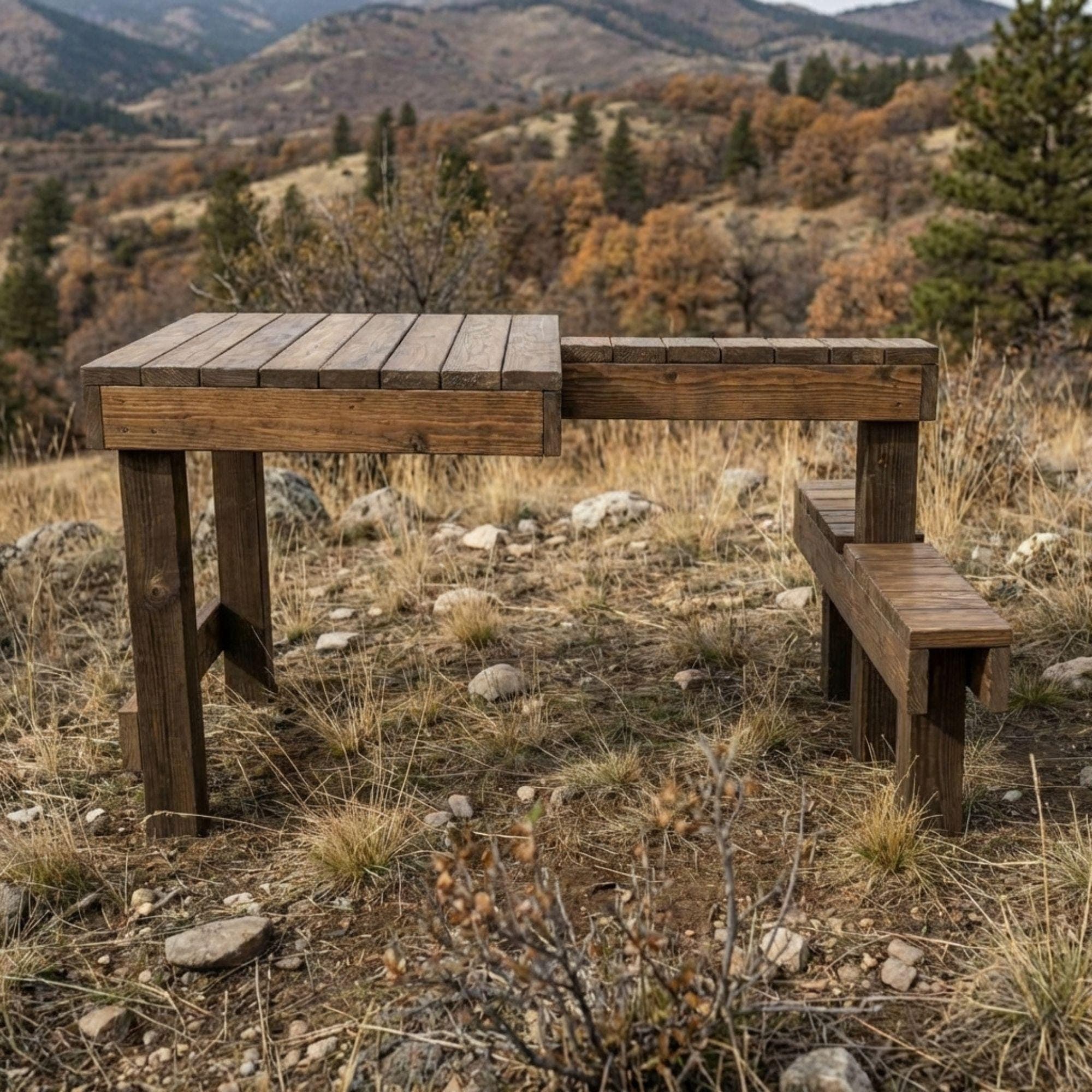 DIY Shooting Bench Plans | Wood Rifle Shooting Table PDF | Shooters Bench Blueprint | Shooting Range Table Build | Hunting Stand - view 4