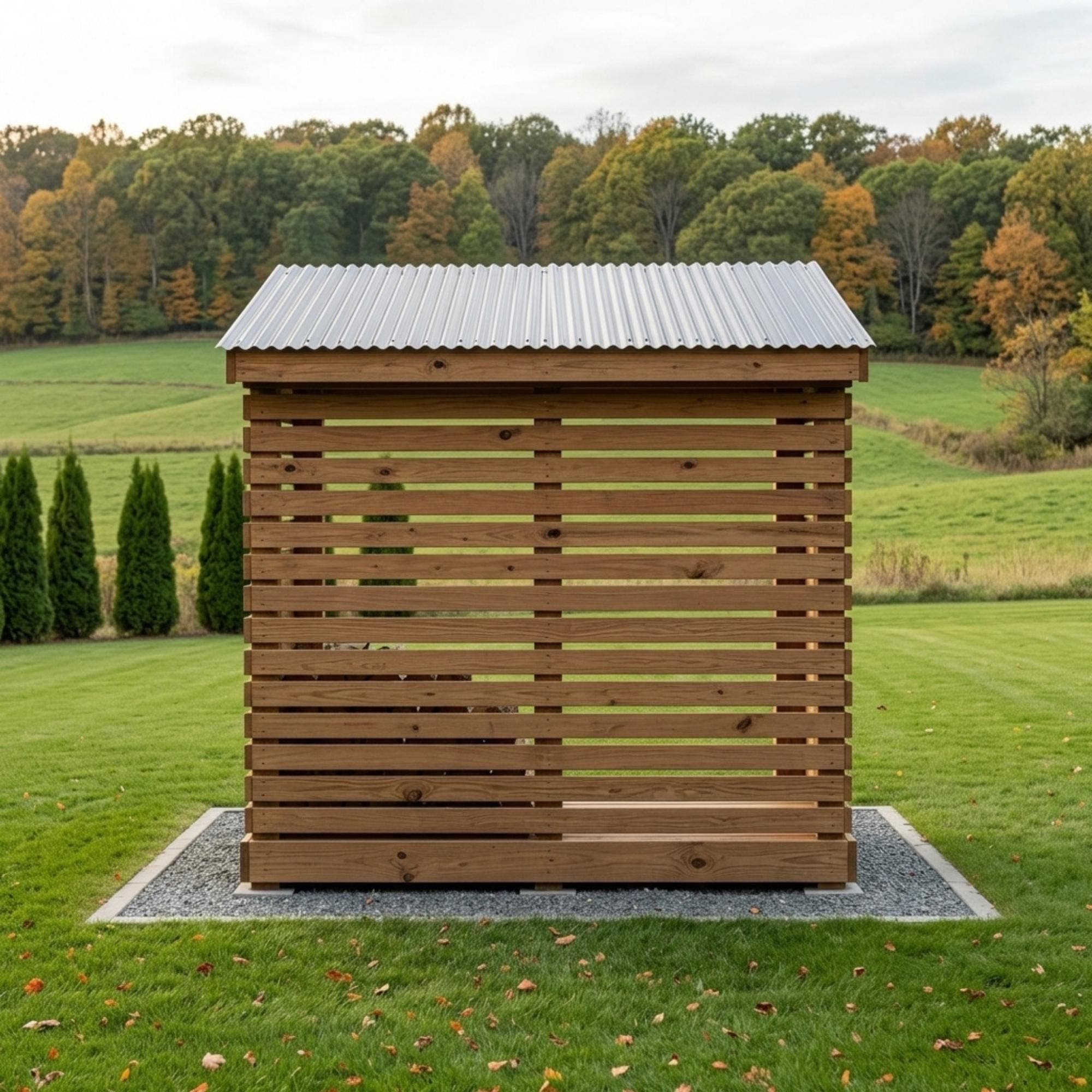 3x6 Firewood Shed DIY Plans PDF | Small Wood Storage Rack Blueprint | Dry Wood Shelter - view 5