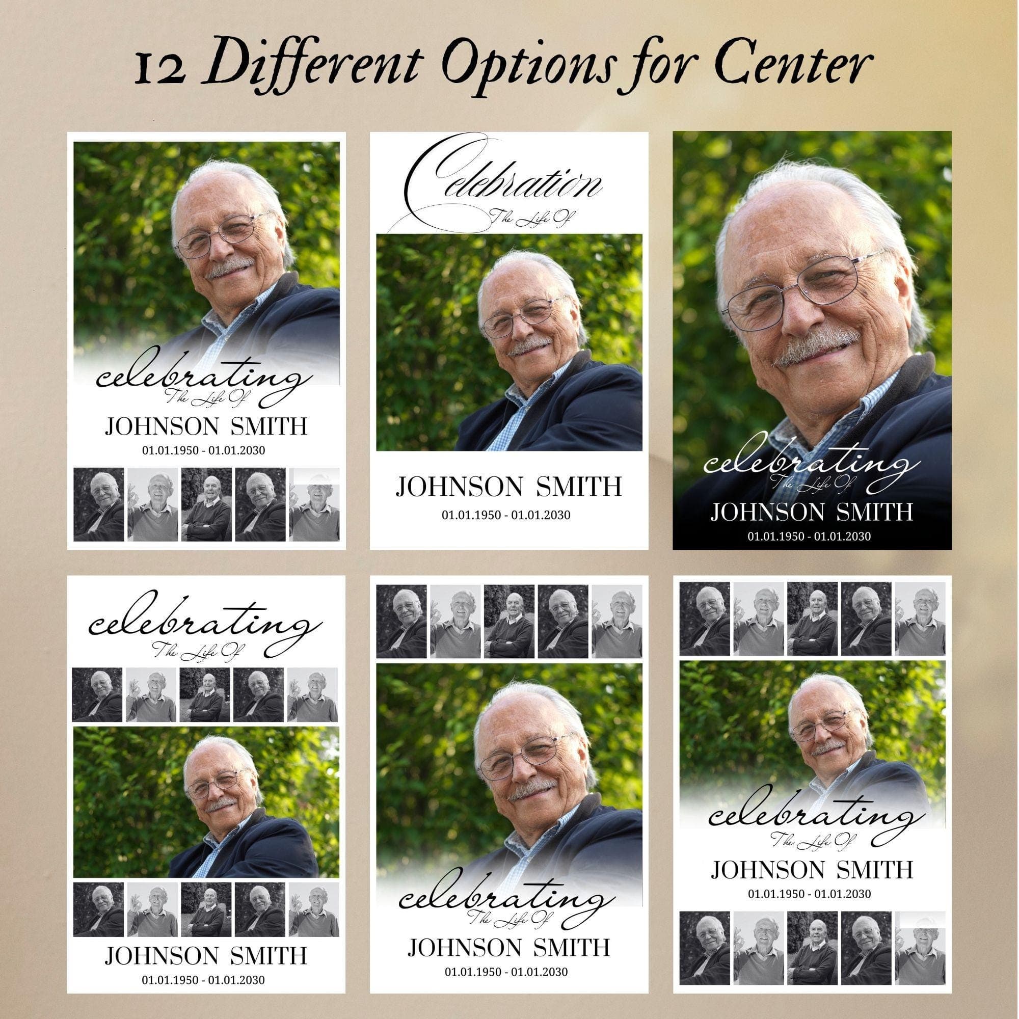 Memorial Photo Collage Sign | Funeral Welcome Poster (Digital Download) - view 5