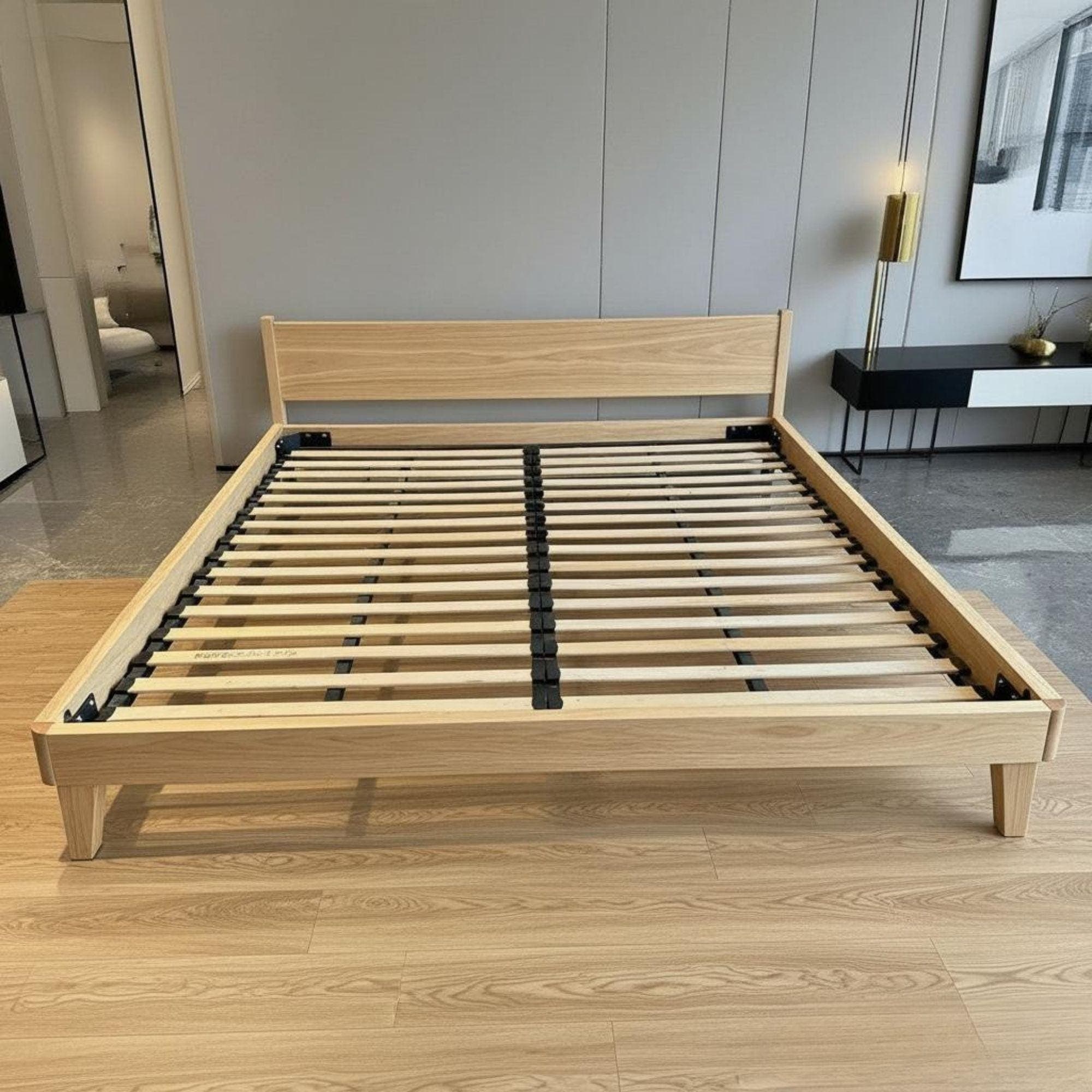 DIY Floating Bed Frame Plans | Rustic Wood, King Size (PDF Furniture) - view 3