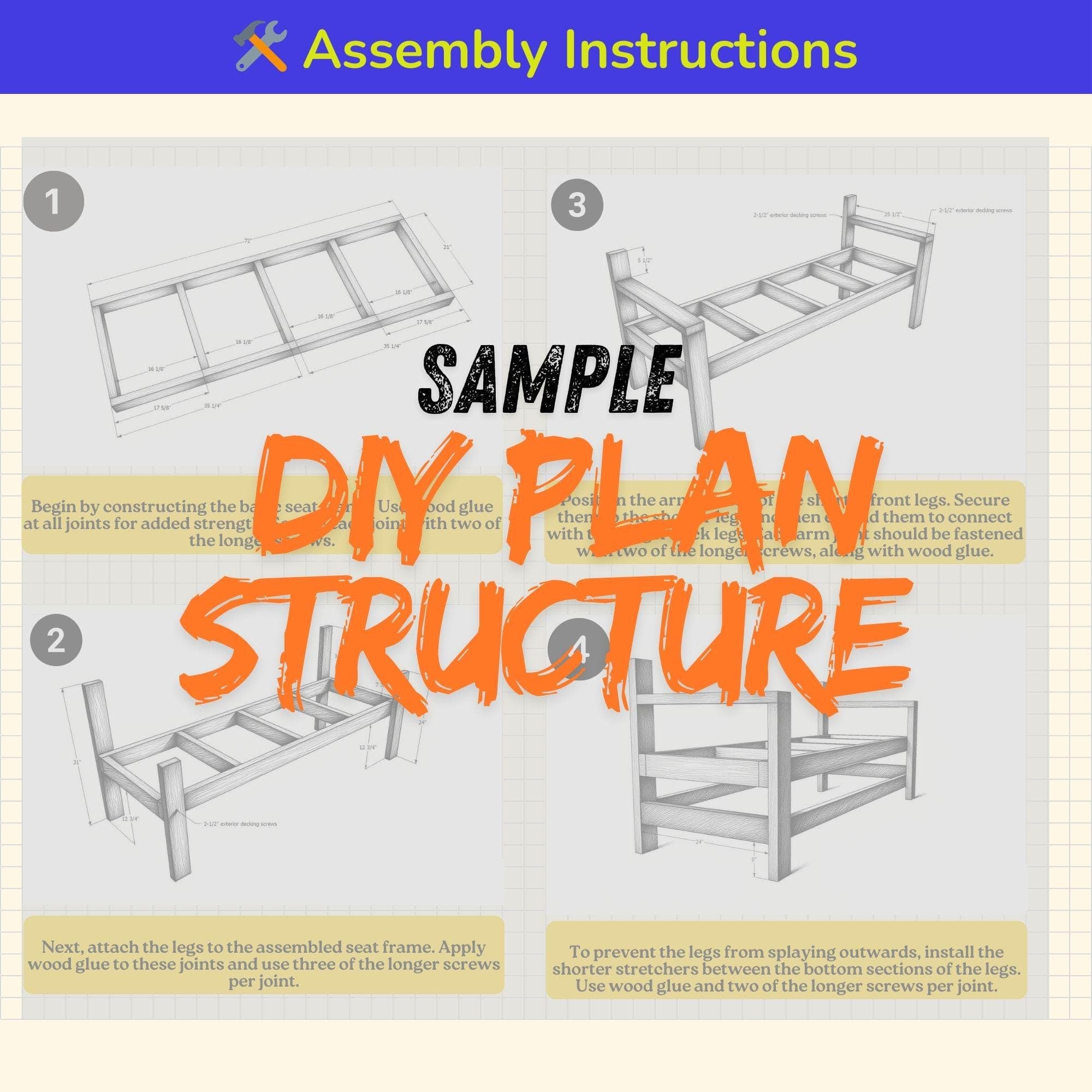 DIY Farmhouse Picnic Table Plan: Outdoor Wood Table & Bench (PDF) - view 10