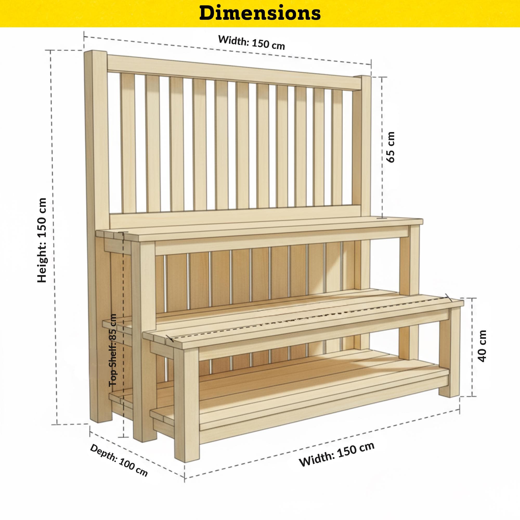 DIY Tiered Flower Display Stand Plans: Large Wood Planter (PDF Pattern) - view 6