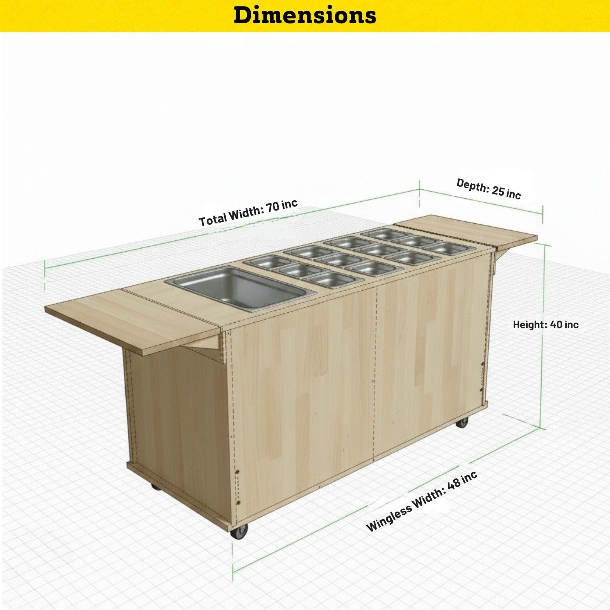 Charcuterie Cart Plan | Dessert Cart | Food Cart | Mobile Bar with Wheels, Umbrella | DIY Collapsible Charcuterie Cart Plans PDF - view 4