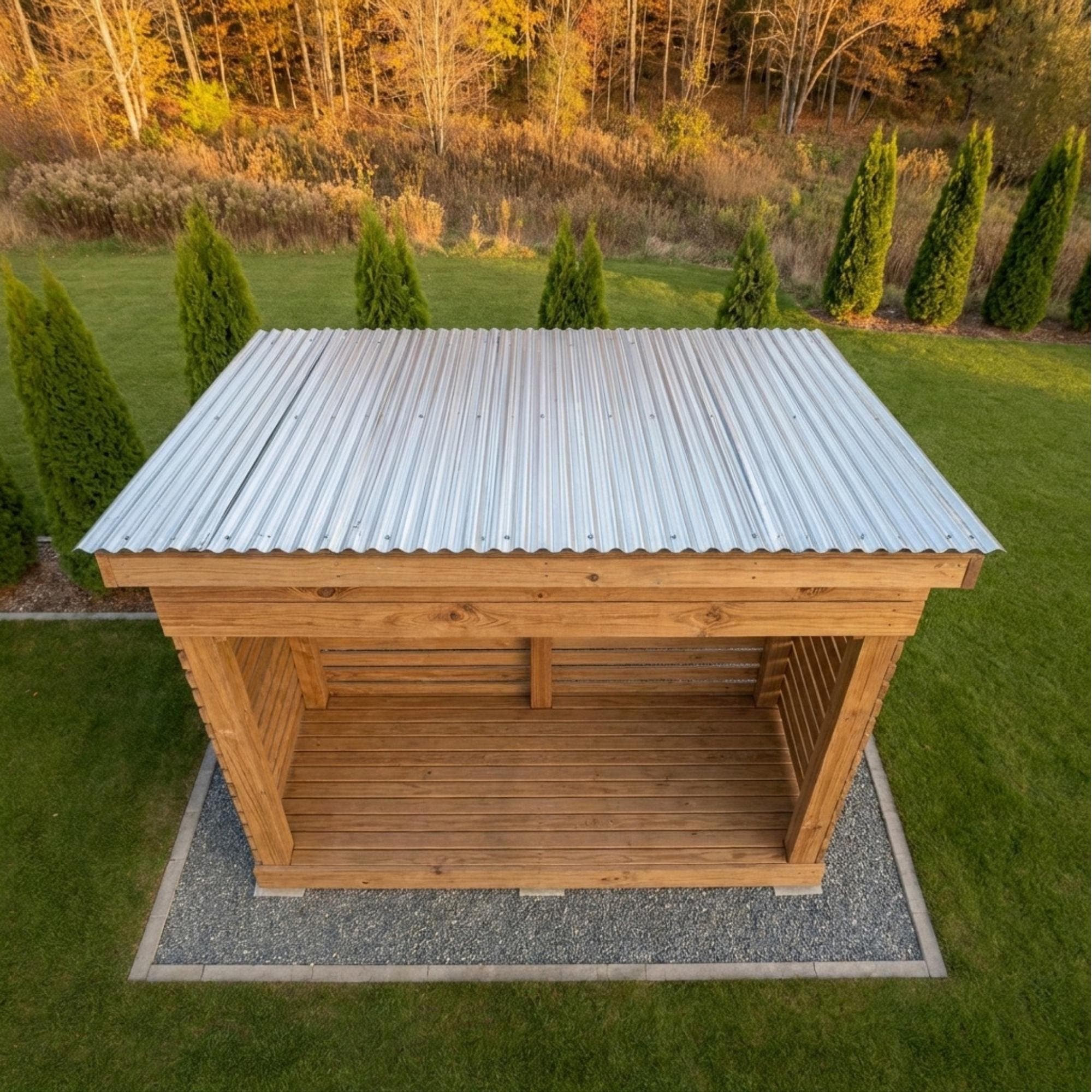 3x6 Firewood Shed DIY Plans PDF | Small Wood Storage Rack Blueprint | Dry Wood Shelter - view 4