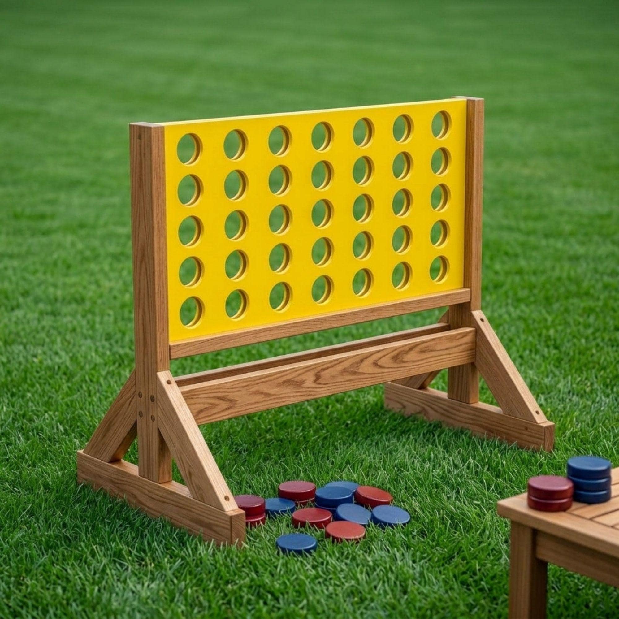 DIY Giant Connect 4 Outdoor Game Plans PDF | Backyard Yard Game Blueprint | Life Size Wooden 4-in-a-Row Strategy Game - view 3